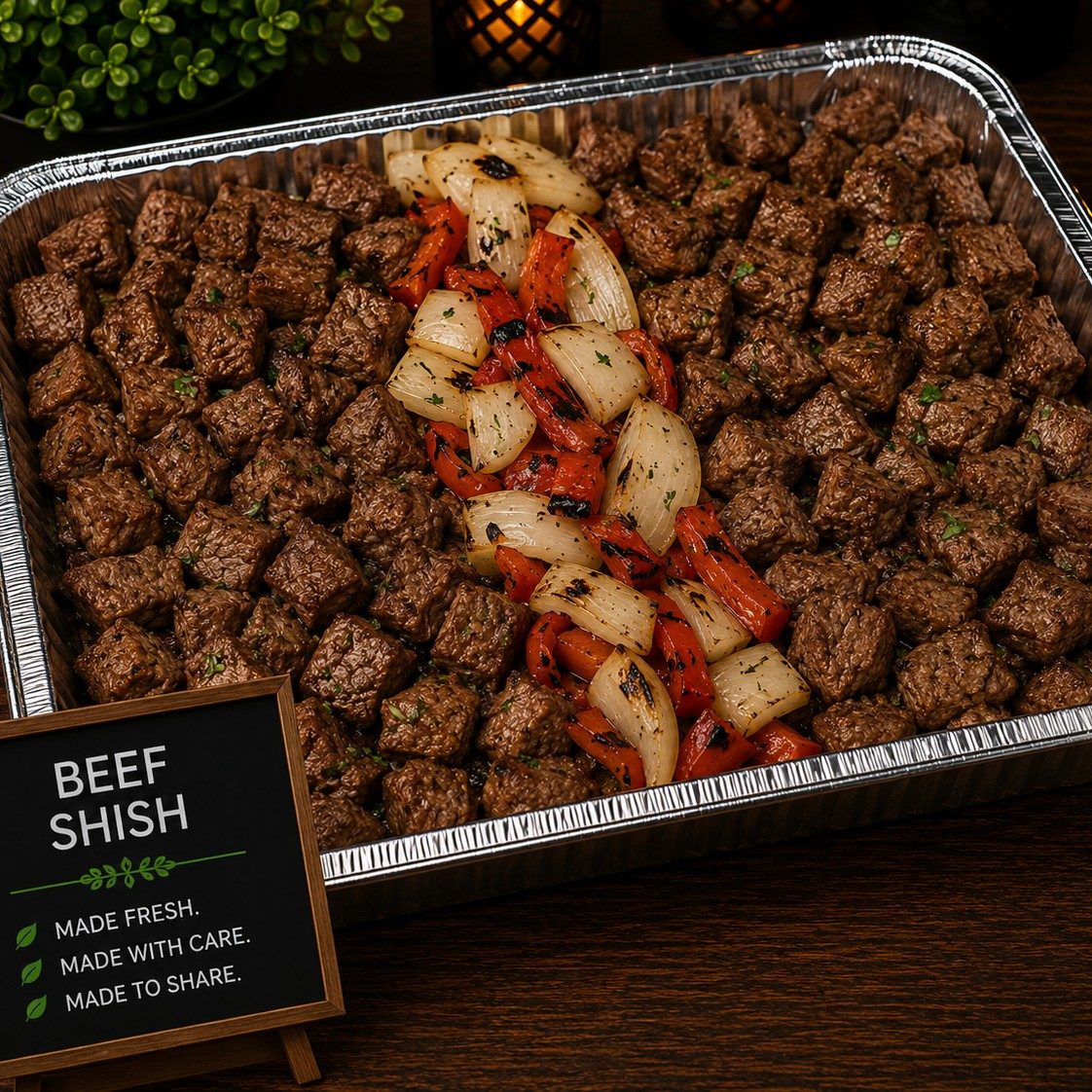 Beef Shish Tray.