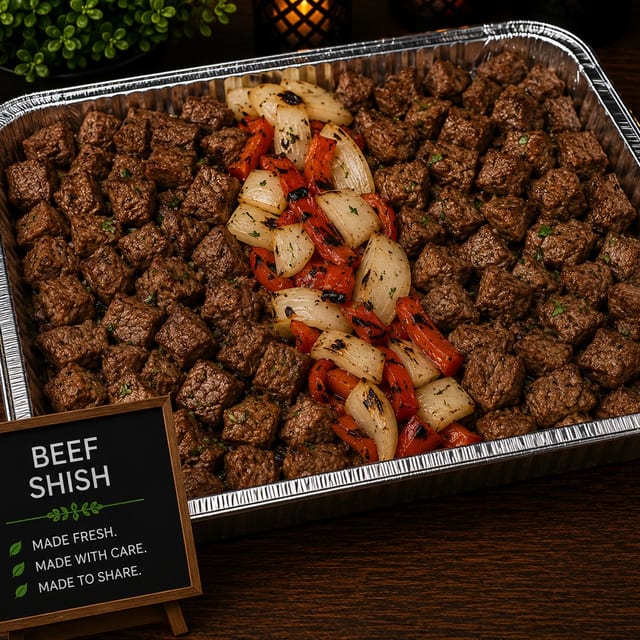 Beef Shish Tray.