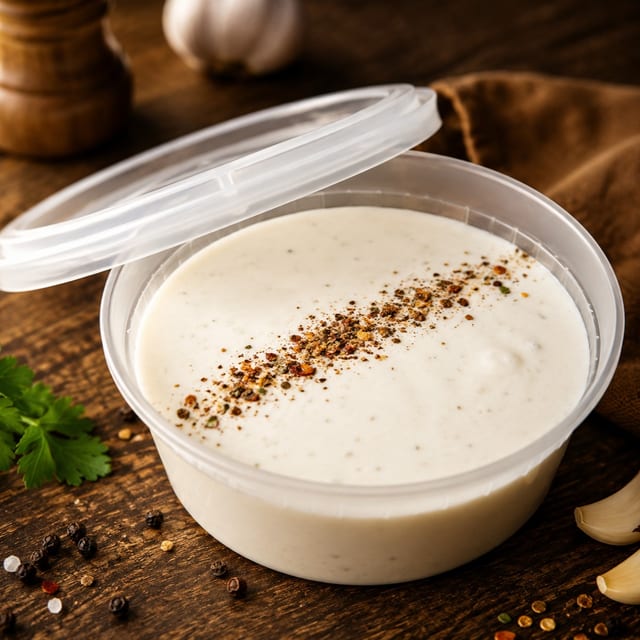 $ White Sauce 8OZ Container.