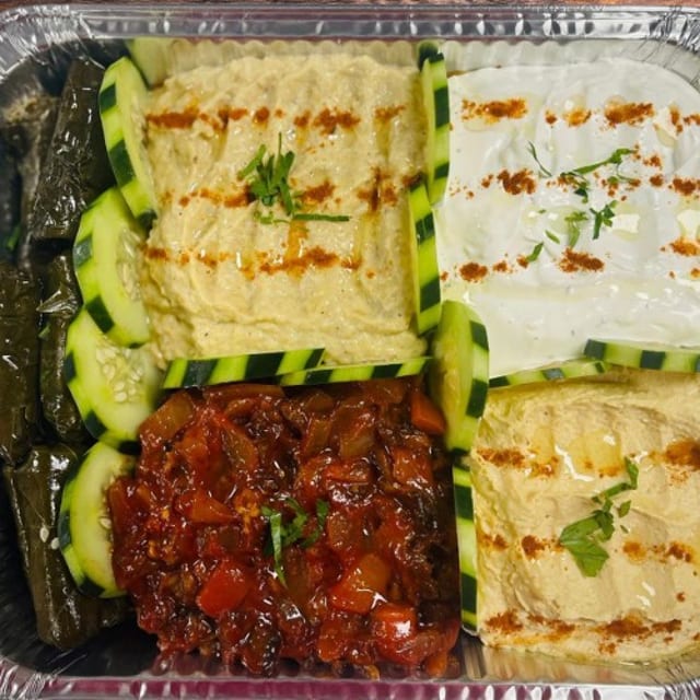 Cold Mix Appetizer Half Tray Shallow + Bread.