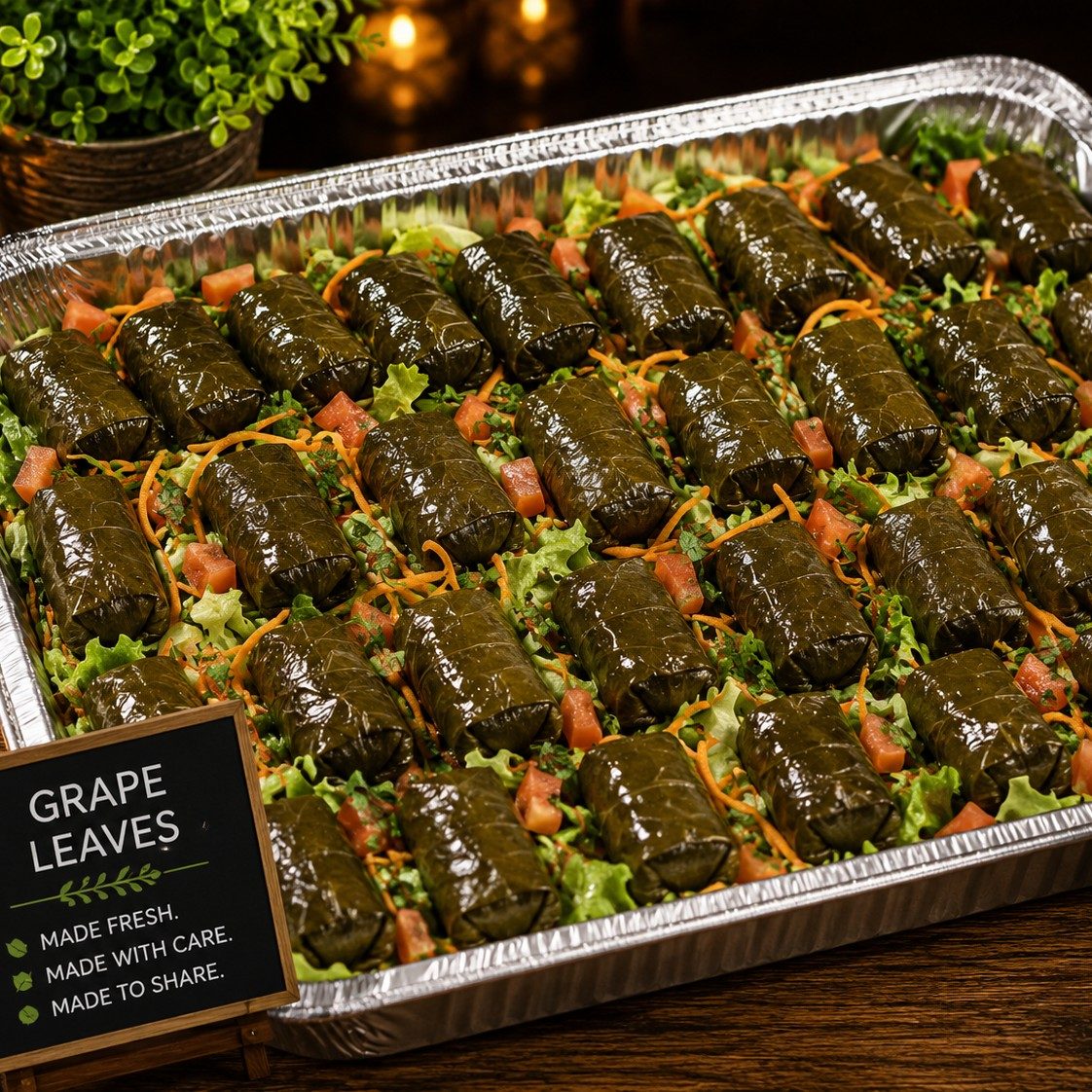 Grape Leaves Tray.