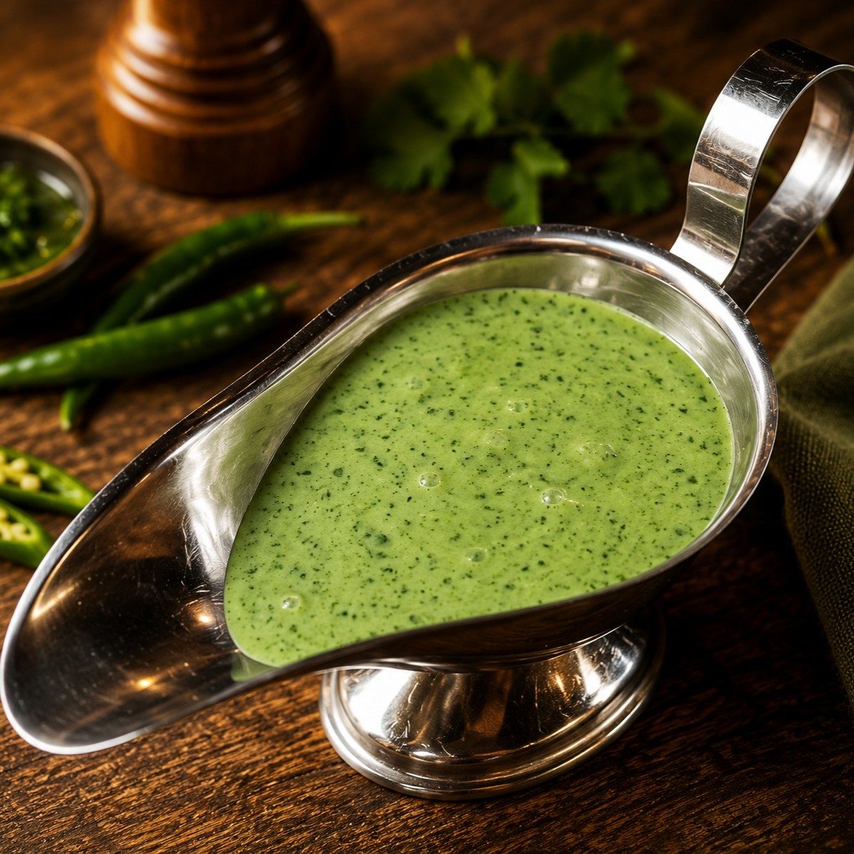 $ Green Chilli Sauce.
