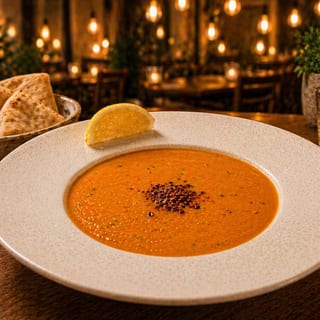 Red Lentil Soup + 1 Pita