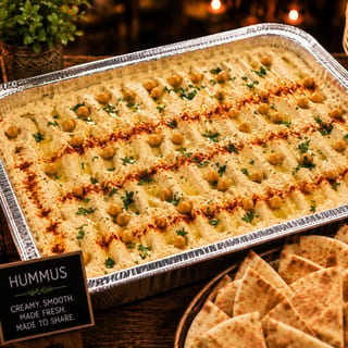 Hummus Half Tray Shallow + Bread
