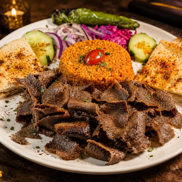 Lamb Gyro + 1 Pita.